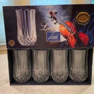 Cristal d'Arques  Longchamp 11 1/4" oz Tumblers (Set of 4) - Elegant, Like New!